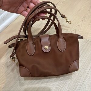 Stoney Clover Lane micro pouchette espresso crossbody bag